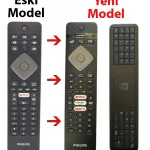 Philips Klavyeli Remote YKF413-002 Klavyeli Netflix (Orjinal) Tv kumanda